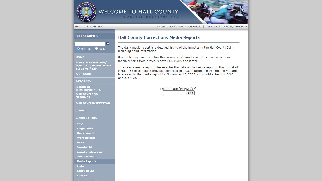 Hall County Corrections Media Reports